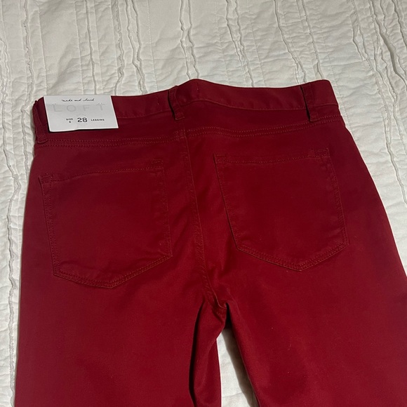 The Loft red “leggings”. Skinny fit NWT. - Picture 7 of 7